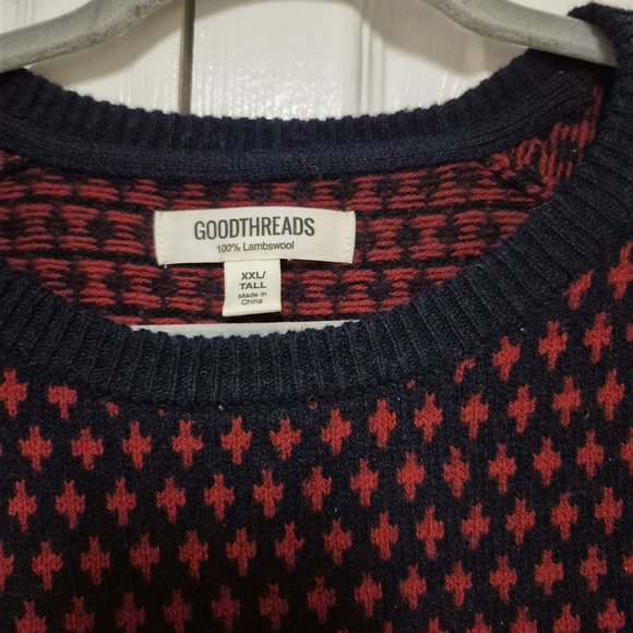 Goodthreads Men's Navy And Red Wool Sweater Size XXL - Picture 4 of 4